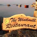 Windmill Restaurant Olive Wood Sign