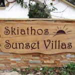 Sunset Villas - Sign on marble